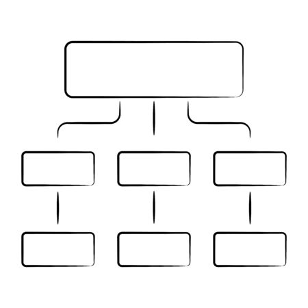 125038398 diagramme dessiné à la main et modèle d organigramme